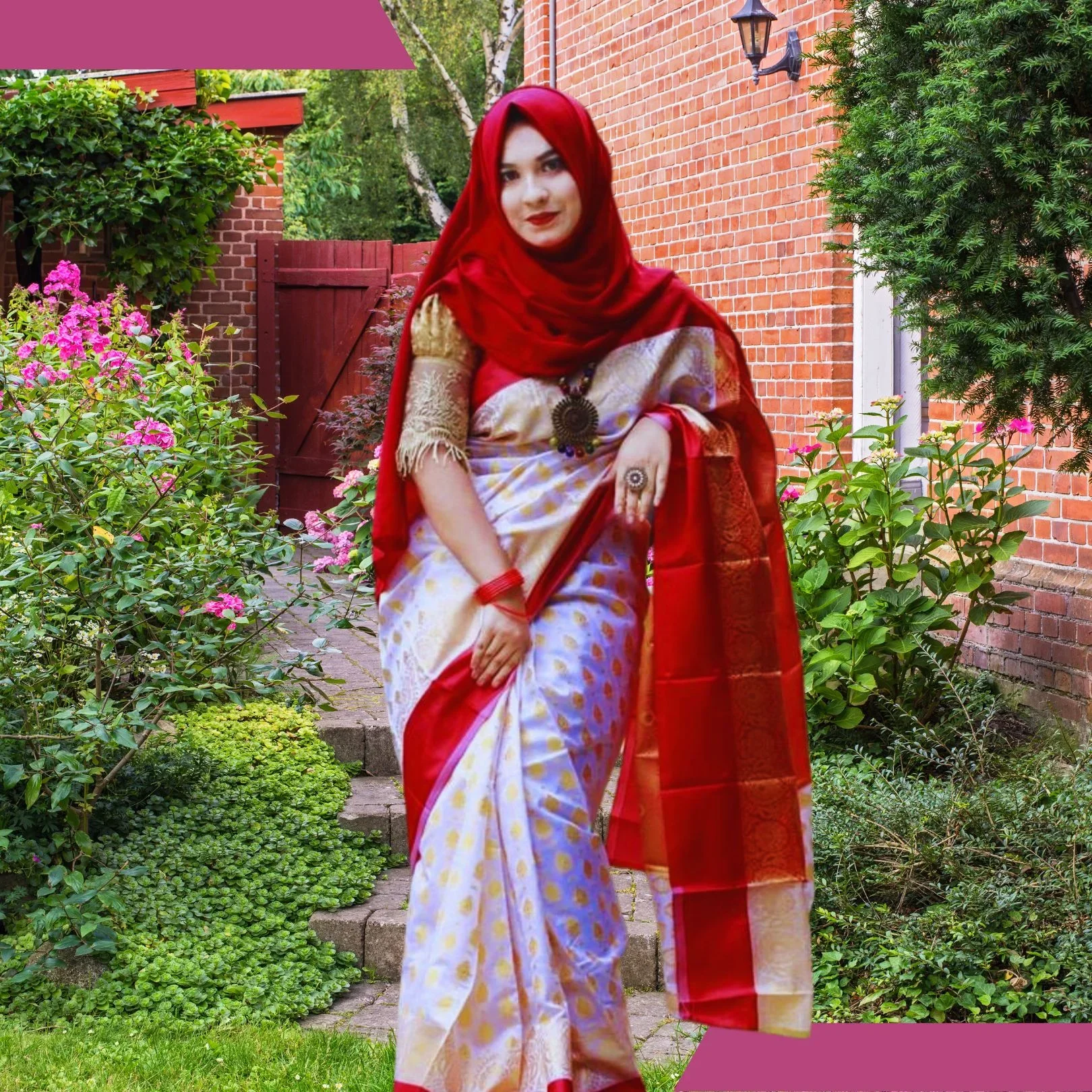 Tangail Handloom Katan Sarees - M124