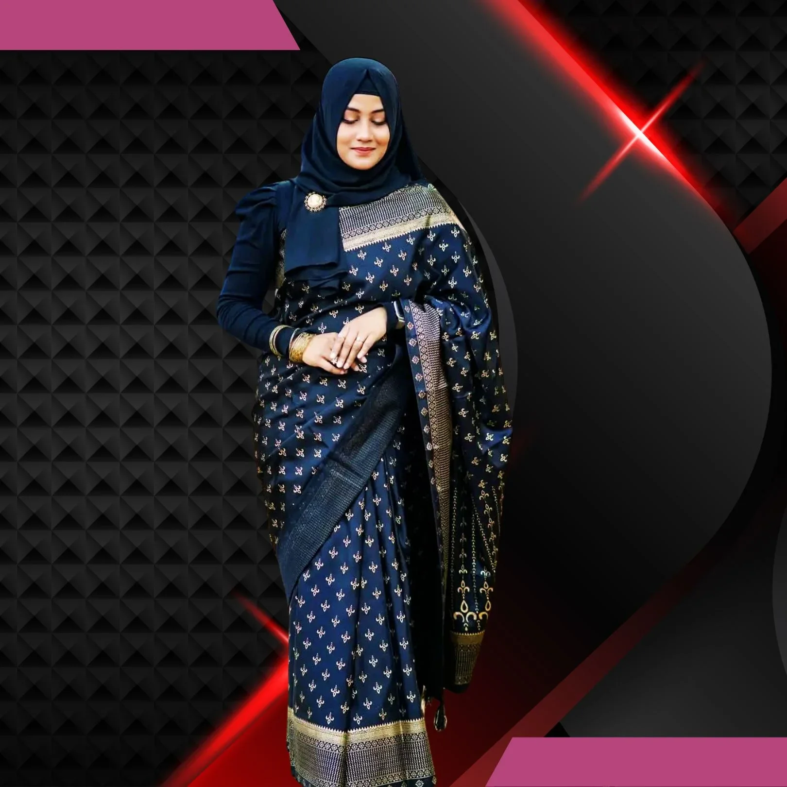 Tangail Handloom Katan Sarees - M120